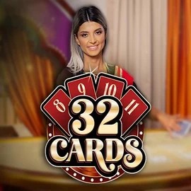 Official Live Casino logo: 32 Cards by Ezugi at Robocat Casino