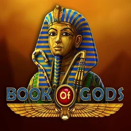 Book of Gods slot logo by BF Games at Robocat Casino