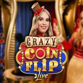 Crazy Coin Flip logo – Live Casino by Evolution at Robocat Casino