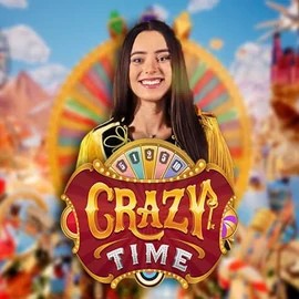 Crazy Time logo – Live Casino by Evolution at Robocat Casino